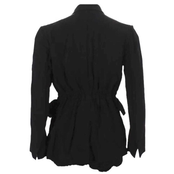 A.L.C. Collins Blazer Jacket Size 2 Black Cinch Waist - Picture 2 of 8